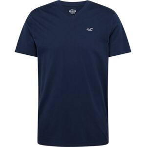 Tričko Hollister námořnická modř / bílá