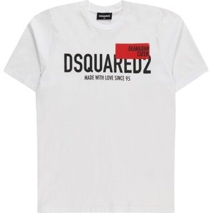 Tričko Dsquared2 červená / černá / bílá