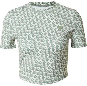 Funkční tričko Guess zelená / bílá