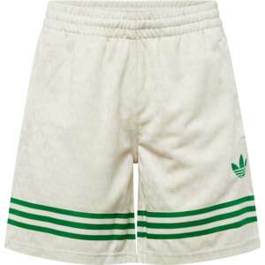 Kalhoty adidas Originals krémová / zelená / bílá