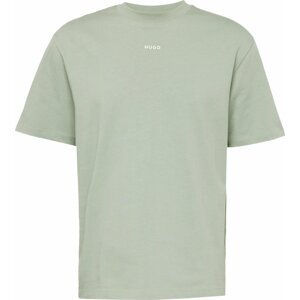 Tričko 'Dapolino' HUGO pastelově zelená / bílá