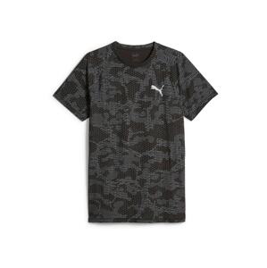 Funkční tričko 'EVOSTRIPE' Puma světle šedá / černá
