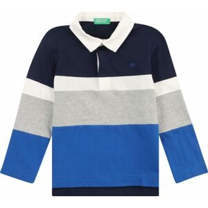 Tričko United Colors of Benetton námořnická modř / královská modrá / šedý melír / bílá