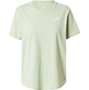 Tričko Nike Sportswear světle zelená / bílá