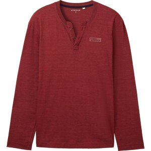 Tričko 'Serafino' Tom Tailor pastelově červená / červený melír