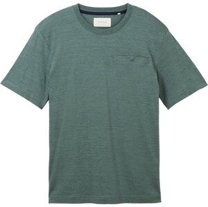 Tričko Tom Tailor pastelově zelená / tmavě zelená