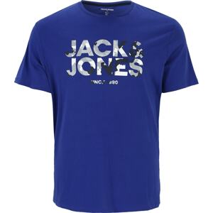 Tričko 'JAMES' Jack & Jones Plus tmavě modrá / světle šedá / černá / bílá