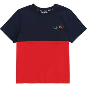 Tričko 'BERSCHEID' Fila námořnická modř / zelená / oranžová / červená