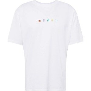 Tričko 'Katakana Embroidery' EDWIN žlutá / fialová / humrová / bílá