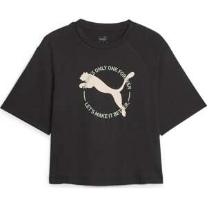 Funkční tričko Puma tělová / pastelově zelená / černá