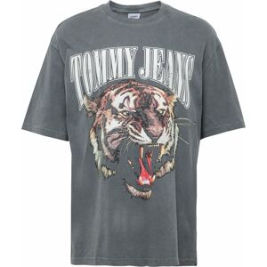 Tričko 'Tiger' Tommy Jeans hnědá / šedá / pink / bílá