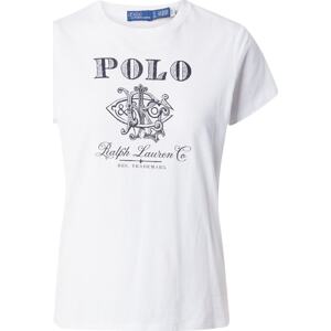 Tričko Polo Ralph Lauren černá / offwhite