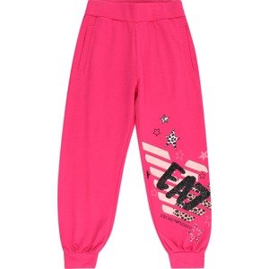 Kalhoty EA7 Emporio Armani pink / růže / černá