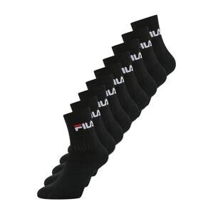 FILA Sportovní ponožky červená / černá / bílá