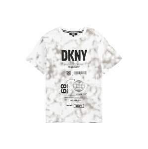 DKNY Tričko kouřově šedá / světle šedá / černá / bílý melír