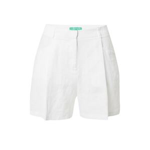 UNITED COLORS OF BENETTON Kalhoty se sklady v pase bílá