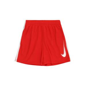 NIKE Sportovní kalhoty ohnivá červená / bílá