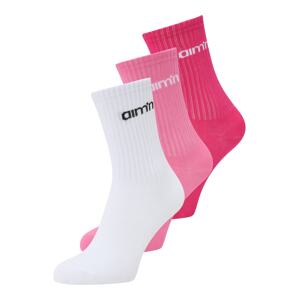 aim'n Sportovní ponožky pink / světle růžová / černá / bílá