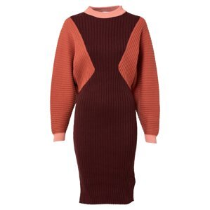 SKFK Úpletové šaty 'NAUSIKA' burgundská červeň / světle červená