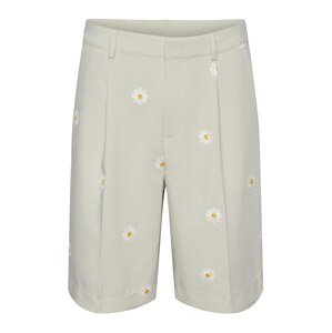 IIQUAL Kalhoty 'KYLE' béžová / tmavě žlutá / bílá