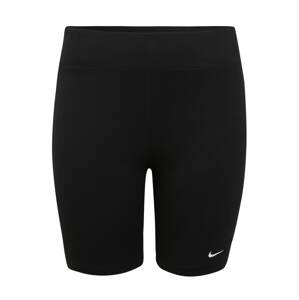 Nike Sportswear Kalhoty 'W NSW LEGASEE BIKE SHORT PLUS'  černá / bílá