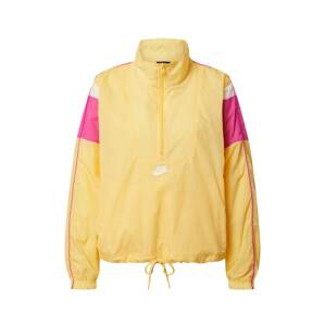 Nike Sportswear Funkční bunda 'Heritage Half-Zip'  žlutá / pink / bílá