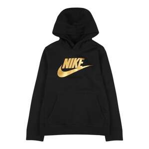 Nike Sportswear Mikina  zlatá / černá