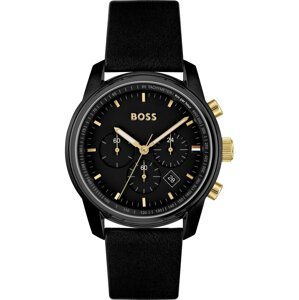 BOSS Black Analogové hodinky  zlatá / černá / bílá