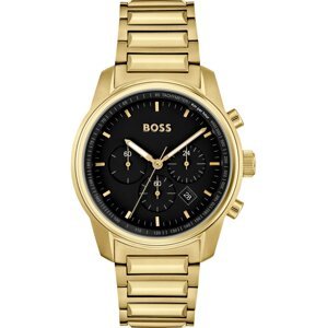 BOSS Black Analogové hodinky zlatá / černá / bílá