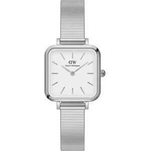Daniel Wellington Analogové hodinky 'Quadro Studio S White'  stříbrná / bílá