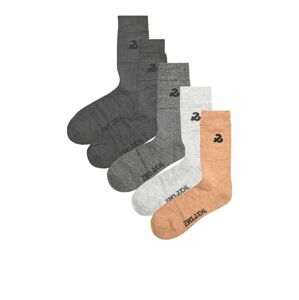 JACK & JONES Ponožky  tmavě šedá / meruňková / bílá