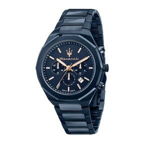 Maserati Analogové hodinky 'Stile'  tmavě modrá / růžově zlatá / bílá