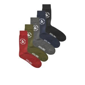 JACK & JONES Ponožky  námořnická modř / tmavě šedá / olivová / červená