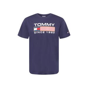 Tommy Jeans Tričko  marine modrá / světle žlutá / červená / bílá