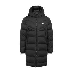 Nike Sportswear Zimní kabát černá / bílá
