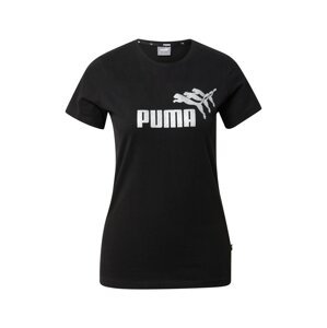 PUMA Funkční tričko černá / stříbrná