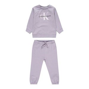 Calvin Klein Jeans Joggingová souprava  pastelová fialová / černá / bílá