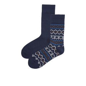 JACK & JONES Ponožky 'PATTERN'  námořnická modř / královská modrá / bílá
