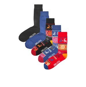 JACK & JONES Ponožky  námořnická modř / červená / černá / offwhite