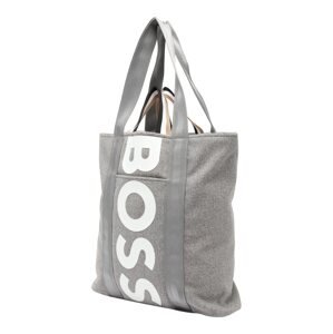 BOSS Black Nákupní taška 'Fabric synthetic fiber'  světle hnědá / šedý melír / černá / bílá