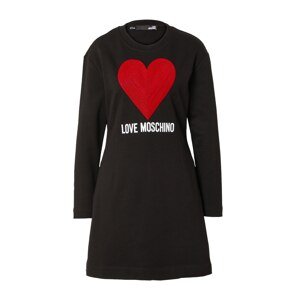 Love Moschino Šaty červená / černá / bílá