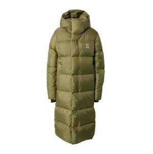 Haglöfs Outdoorový kabát tmavě zelená / bílá