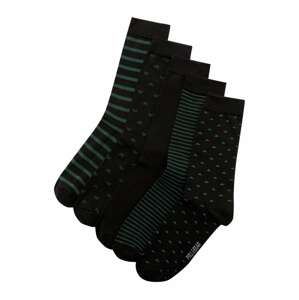 Pull&Bear Ponožky  smaragdová / černá