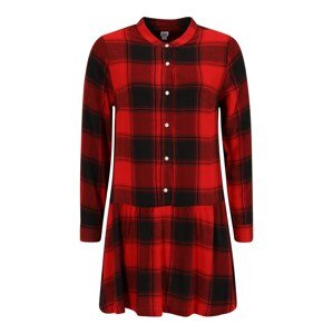 Gap Petite Košilové šaty červená / černá