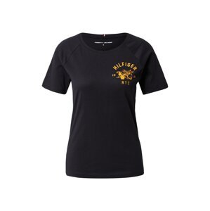 TOMMY HILFIGER Funkční tričko  písková / černá