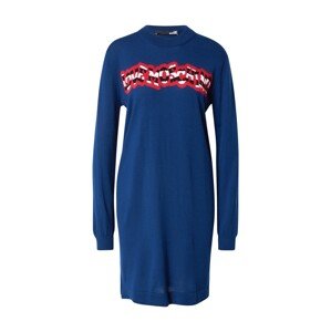 Love Moschino Úpletové šaty námořnická modř / krvavě červená / černá / bílá