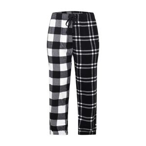 HOLLISTER Pyžamové kalhoty  černá / bílá