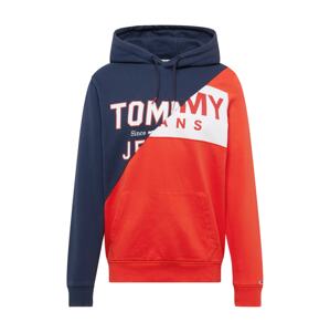Tommy Jeans Mikina tmavě modrá / červená / bílá