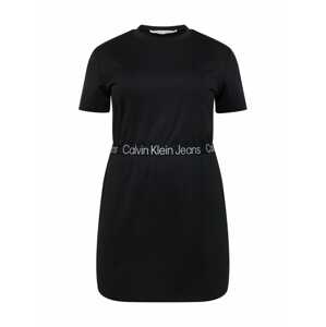 Calvin Klein Jeans Curve Šaty  černá / bílá