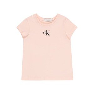 Calvin Klein Jeans Tričko  šedá / růžová / černá